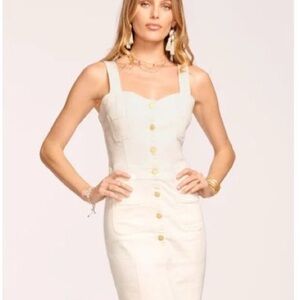 Ramy Brook Cream Midi Denim Dress